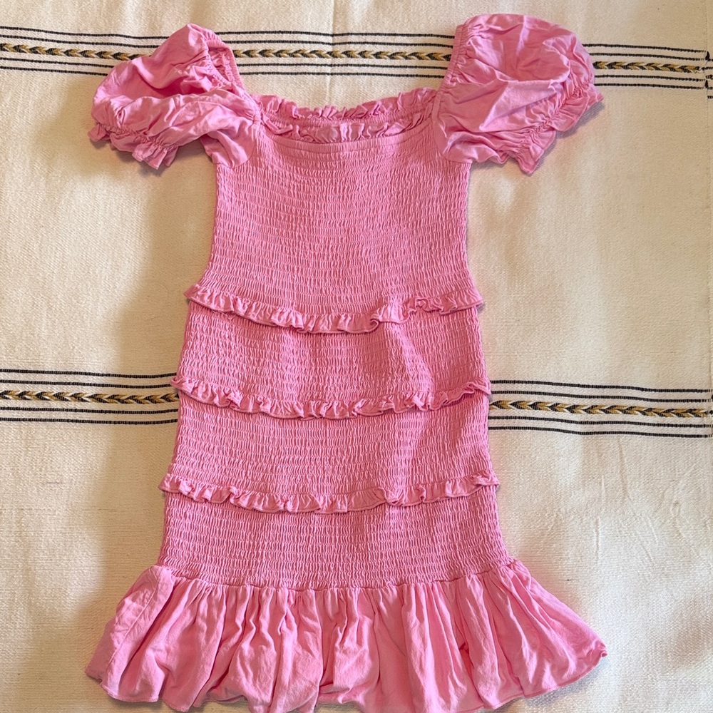 Katie J NYC Pink Smocked Dress